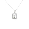 Sterling Silver White Cubic Zirconia Necklace - Hypoallergenic Sterling Silver Jewellery by Aeon