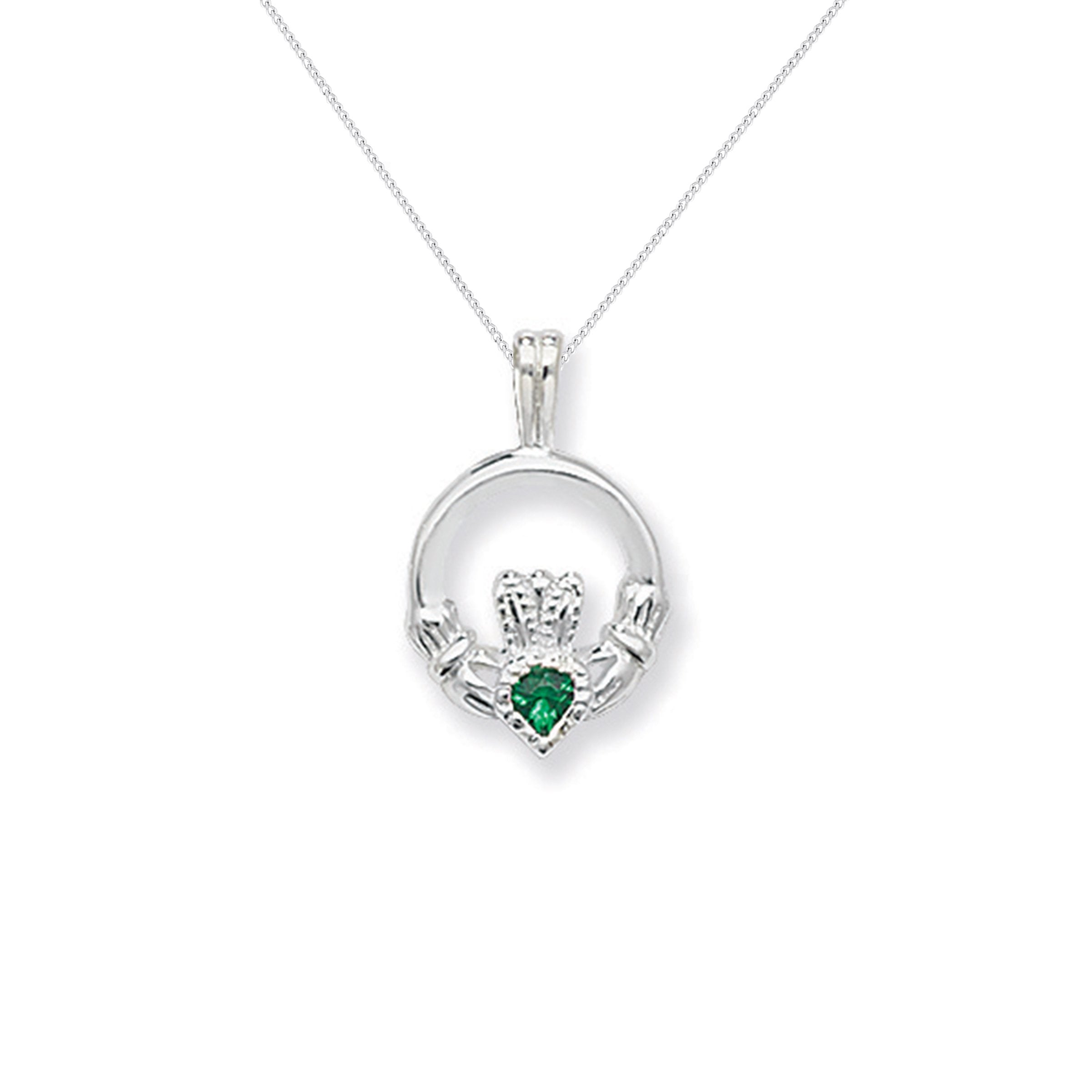 Sterling Silver Claddagh Pendant - Green River Silver Co.