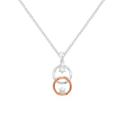 Sterling Silver Cubic Zirconia Rose Gold Gold Necklace - Hypoallergenic Sterling Silver Jewellery by Aeon