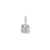 Sterling Silver Square Cubic Zirconia Drop Necklace - Hypoallergenic Sterling Silver Jewellery by Aeon