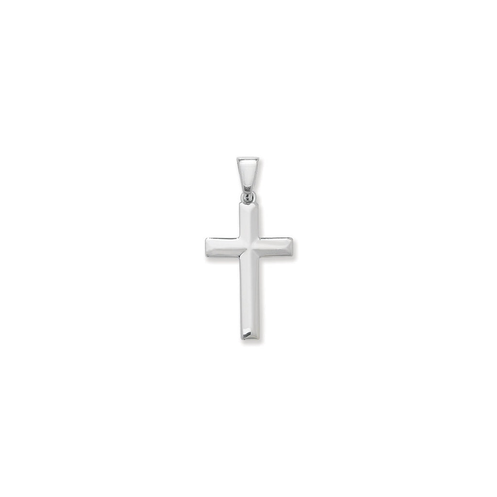 Sterling Silver Soldered Cross Necklace - Hypoallergenic Sterling Silver Jewellery by Aeon - 41mm * 20mm