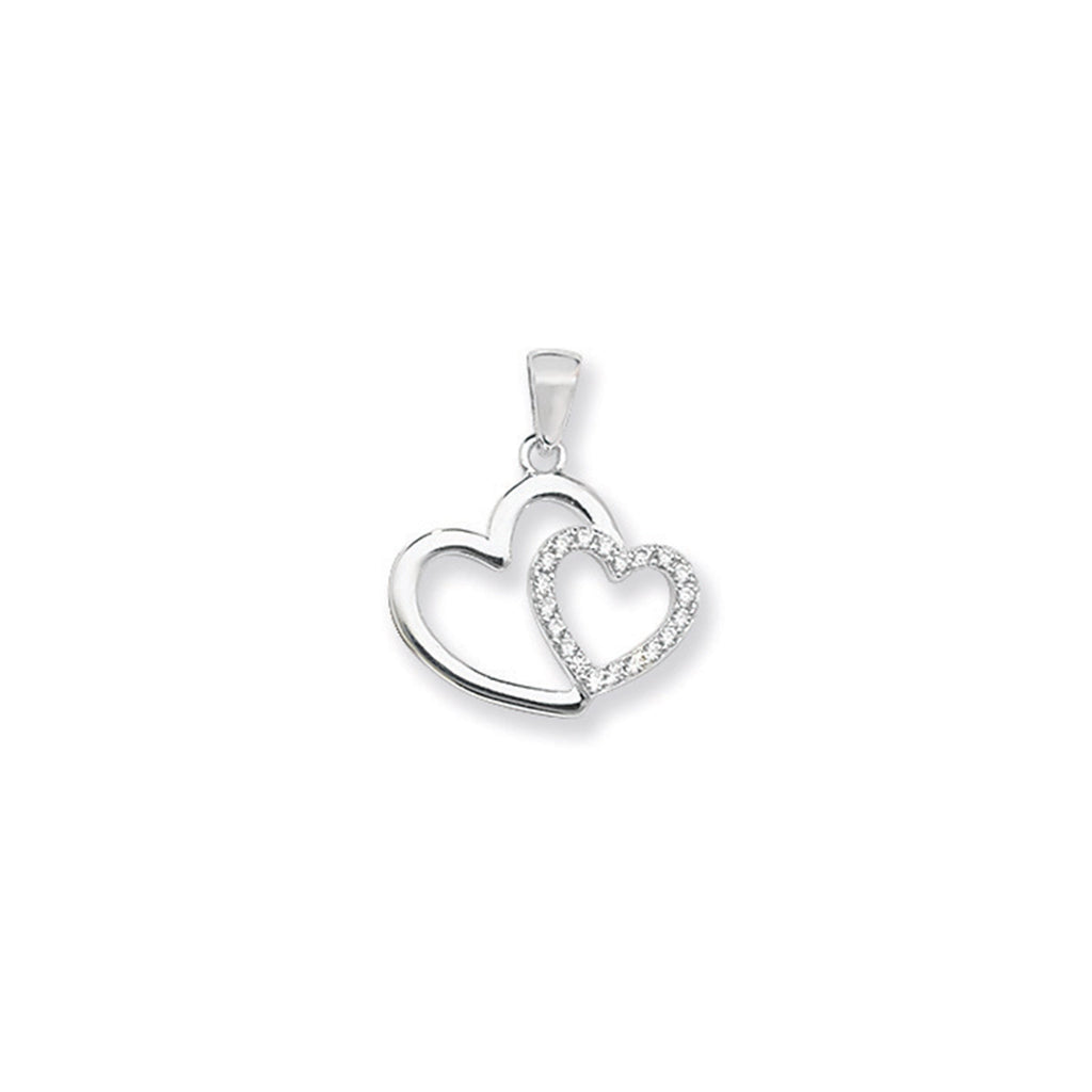 Sterling Silver Heart Necklace - Hypoallergenic Sterling Silver Jewellery by Aeon - 20mm * 17mm