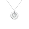 Sterling Silver Heart Stamp Necklace - Hypoallergenic Sterling Silver Jewellery by Aeon - 15mm * 12mm