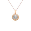 Sterling Silver Rose Gold Pl Flower Style Necklace - Hypoallergenic Sterling Silver Jewellery by Aeon