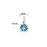 Sterling Silver Light Blue Cubic Zirconia Necklace - Hypoallergenic Sterling Silver Jewellery by Aeon