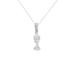 Chalice Host Communion Necklace  - Hypoallergenic Sterling Silver Jewellery for Kids - 26mm * 6mm