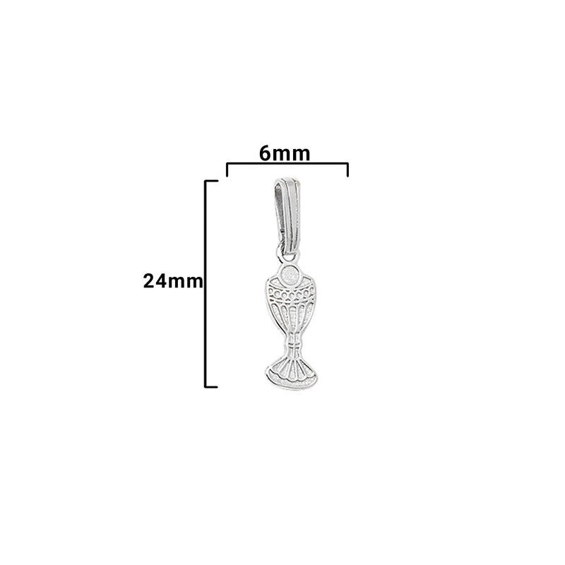 Chalice Host Communion Necklace  - Hypoallergenic Sterling Silver Jewellery for Kids - 26mm * 6mm