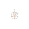 Sterling Silver Rose Gold Plated Tree Of Life Necklace - Hypoallergenic Sterling Silver Jewellery by Aeon  30mm * 22mm