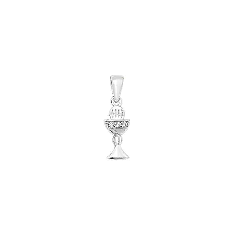 Chalice Host Communion Necklace  - Hypoallergenic Sterling Silver Jewellery for Kids - 18mm * 5mm