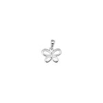 Aeon Sterling Silver Butterfly Stencil Pendant Necklace Chain - Hypoallergenic Sterling Silver Pendant - Beautiful Anti allergenic Stylish Ladies Jewellery - 15mm * 13mm