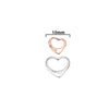 Sterling Silver Rose Gold Double Heart Necklace - Hypoallergenic Sterling Silver Jewellery by Aeon