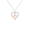 Sterling Silver Heart Necklace - Hypoallergenic Sterling Silver Jewellery by Aeon - 26mm * 16mm