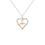 Sterling Silver Heart Necklace - Hypoallergenic Sterling Silver Jewellery by Aeon - 26mm * 16mm