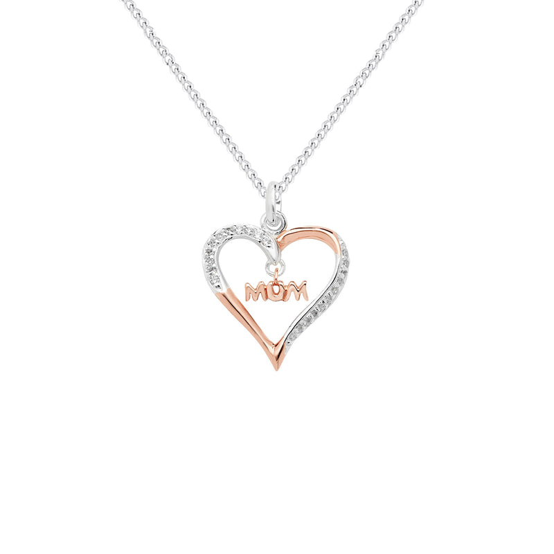 Sterling Silver Heart Necklace - Hypoallergenic Sterling Silver Jewellery by Aeon - 26mm * 16mm