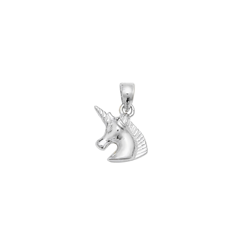 Sterling Silver Unicorn Head Necklace - Hypoallergenic Sterling Silver Pendant - Jewellery - 16mm * 10mm