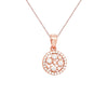 Sterling Silver Rose Gold Plated Necklace - Hypoallergenic Sterling Silver Jewellery by Aeon - 19mm * 11mm