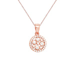 Sterling Silver Rose Gold Plated Necklace - Hypoallergenic Sterling Silver Jewellery by Aeon - 19mm * 11mm