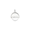 Sterling Silver I Love You Swinging Necklace - Hypoallergenic Sterling Silver Jewellery by Aeon - 22mm * 16mm
