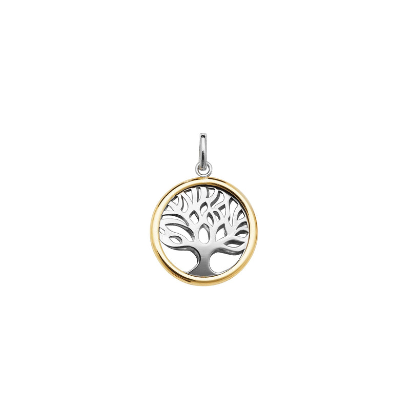 Sterling Silver Two Tone Tree Of Life Necklace - Hypoallergenic Sterling Silver Jewellery by Aeon 28mm * 20mm