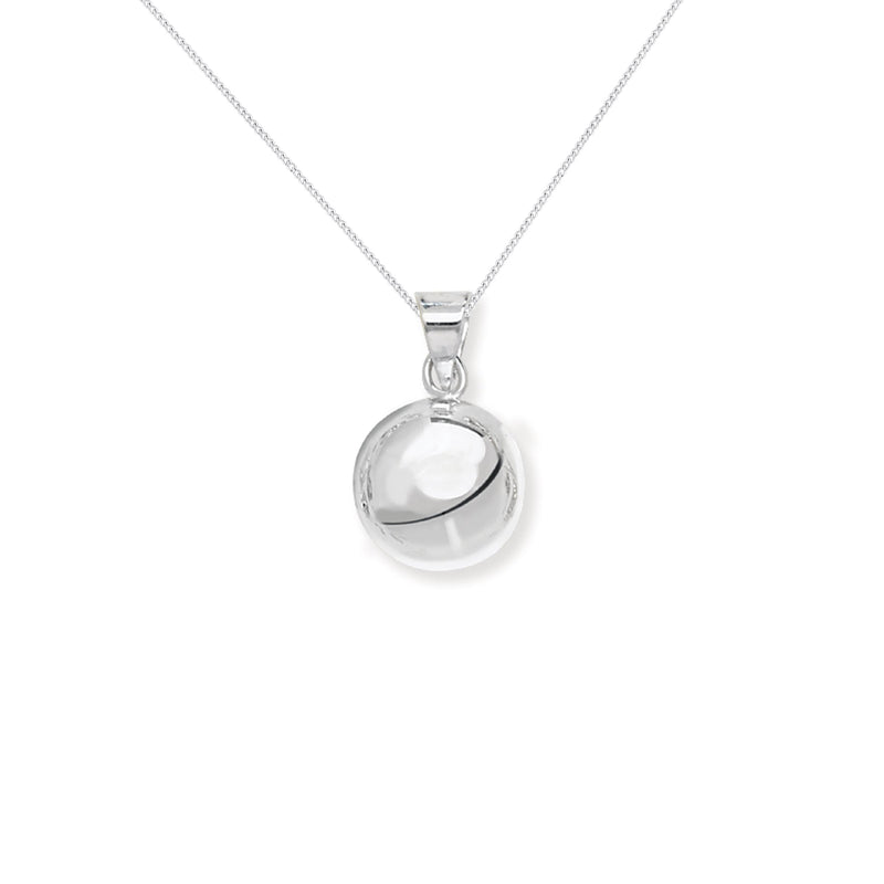 Sterling Silver Ball Necklace With Inner Ball - Hypoallergenic Sterling Silver Jewellery by Aeon