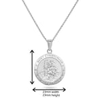 Sterling Silver St Christopher Medal Necklace. Hypoallergenic Sterling Silver Jewellery by Aeon