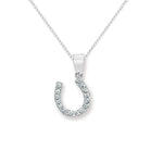 Sterling Silver  Horse Shoe Necklace - Hypoallergenic  Pendant -  - 20mm * 11mm