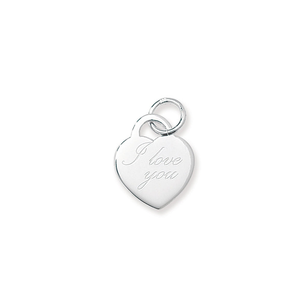 Sterling Silver I Love You Heart Necklace - Hypoallergenic Sterling Silver Jewellery by Aeon - 26mm * 16mm