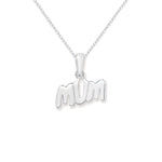 Sterling Silver Mum Necklace - Hypoallergenic Sterling Silver Jewellery - 22mm * 20mm