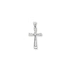 Sterling Silver Cubic Zirconia Cross Necklace - Hypoallergenic Sterling Silver Jewellery by Aeon  - 25mm * 12mm