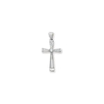 Sterling Silver Cubic Zirconia Cross Necklace - Hypoallergenic Sterling Silver Jewellery by Aeon  - 25mm * 12mm