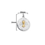 First Holy Communion Medal with Chalice Host Necklace  - Hypoallergenic Sterling Silver Jewellery for Kids - 28mm * 15mm