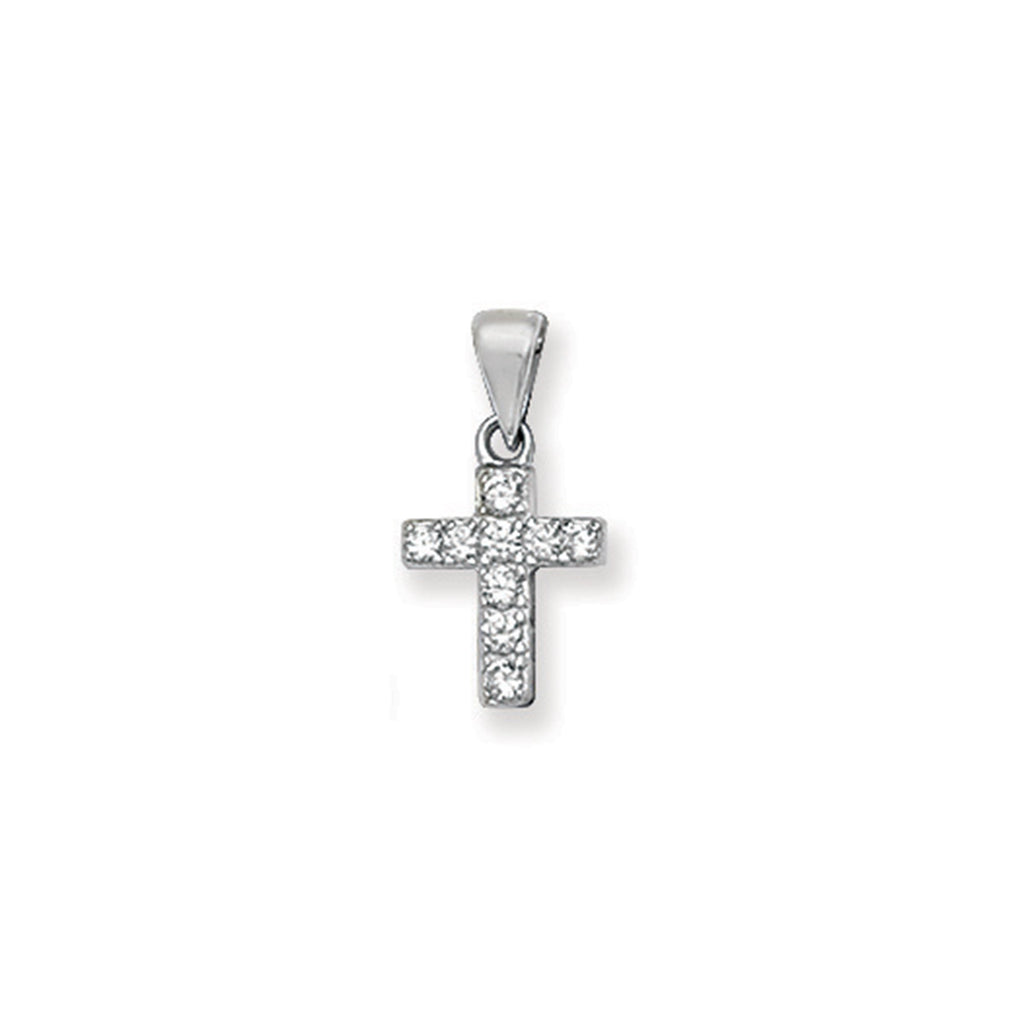 Sterling Silver Small Cross Necklace - Hypoallergenic Sterling Silver Jewellery by Aeon  - 14mm * 9mm