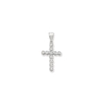 Sterling Silver Cubic Zirconia Cross Necklace - Hypoallergenic Sterling Silver Jewellery by Aeon  27mm * 15mm