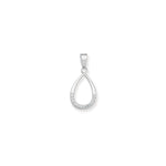 Sterling Silver Cubic Zirconia Loop Necklace - Hypoallergenic Sterling Silver Jewellery by Aeon