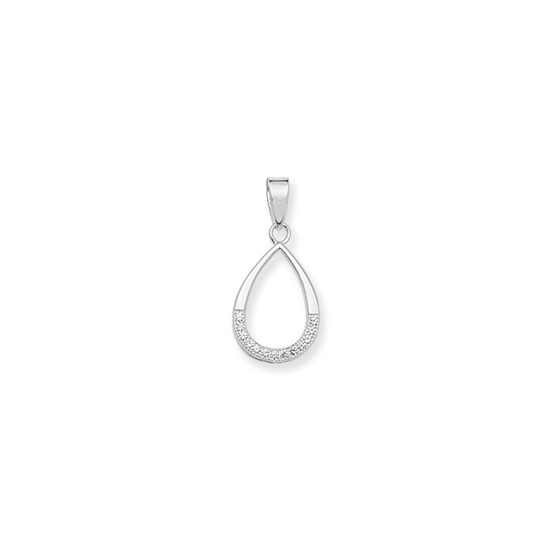 Sterling Silver Cubic Zirconia Loop Necklace - Hypoallergenic Sterling Silver Jewellery by Aeon