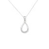 Sterling Silver Cubic Zirconia Loop Necklace - Hypoallergenic Sterling Silver Jewellery by Aeon