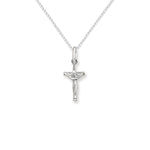 Sterling Silver Small Crucifix Necklace - Hypoallergenic Sterling Silver Jewellery by Aeon - 22mm * 9mm