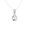 Sterling Silver Pear Shaped Cubic Zirconia Necklace - Hypoallergenic Sterling Silver Jewellery by Aeon