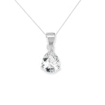 Sterling Silver Pear Shaped Cubic Zirconia Necklace - Hypoallergenic Sterling Silver Jewellery by Aeon