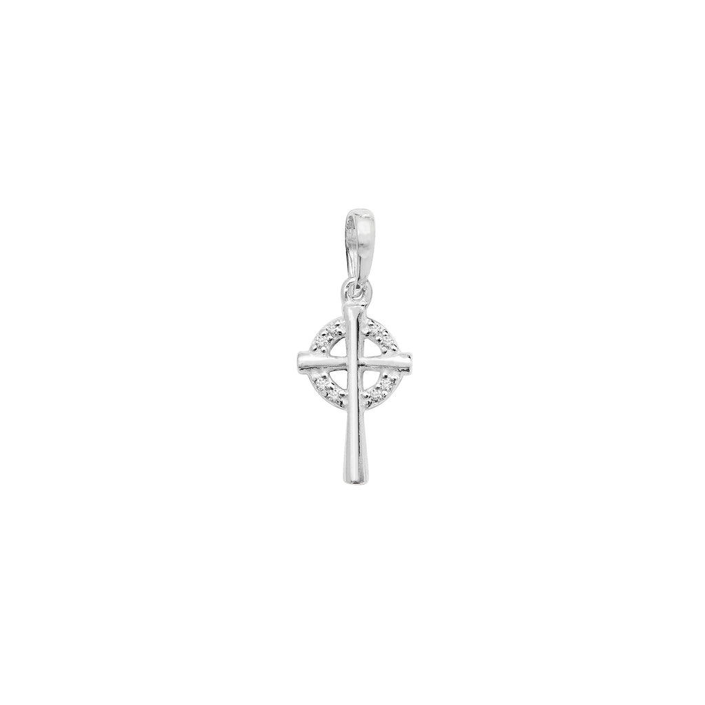 Sterling Silver Celtic Cross Necklace - Hypoallergenic  - 20mm * 9mm