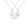 Sterling Silver Best Friends Together Necklace - Hypoallergenic Sterling Silver Jewellery by Aeon - 24mm * 12mm