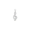 Sterling Silver Cubic Zirconia Music Necklace - Hypoallergenic Sterling Silver Jewellery by Aeon by Aeon- 26mm * 9mm