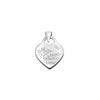 Sterling Silver Mother Daughter Friends Necklace - Hypoallergenic Sterling Silver Jewellery - 22mm * 17mm