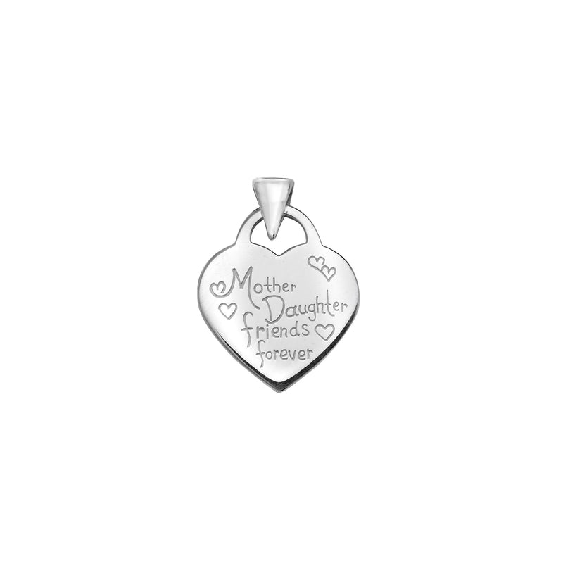 Sterling Silver Mother Daughter Friends Necklace - Hypoallergenic Sterling Silver Jewellery - 22mm * 17mm