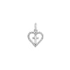 Sterling Silver Heart With Cross Detail Necklace - Hypoallergenic Sterling Silver Jewellery by Aeon - 20mm * 13mm