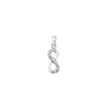 Sterling Silver Pave Infinity Necklace - Hypoallergenic Sterling Silver Jewellery  21mm * 6mm