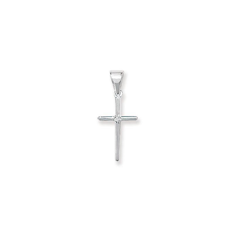 Sterling Silver Cross Necklace - Hypoallergenic Sterling Silver Jewellery by Aeon - 21mm * 10mm