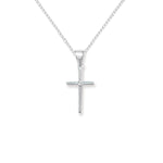 Sterling Silver Cross Necklace - Hypoallergenic Sterling Silver Jewellery by Aeon - 21mm * 10mm