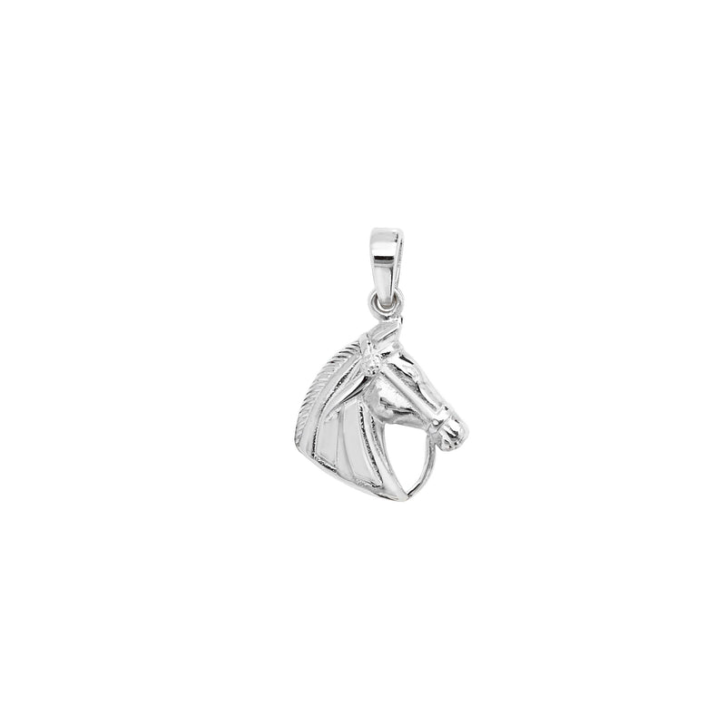 Sterling Silver Horses Head Necklace - Hypoallergenic Sterling Silver Pendant - Jewellery - 22mm * 14mm