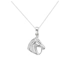 Sterling Silver Horses Head Necklace - Hypoallergenic Sterling Silver Pendant - Jewellery - 22mm * 14mm